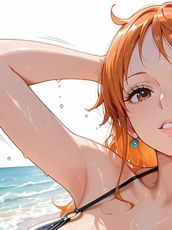 【海外代購】巴洛克 《沙灘娜美》海賊王裝飾畫冰箱貼 