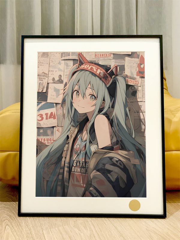 【海外代購】星空 《港風初音》初音未來Miku公主殿下動漫二次元裝飾畫 