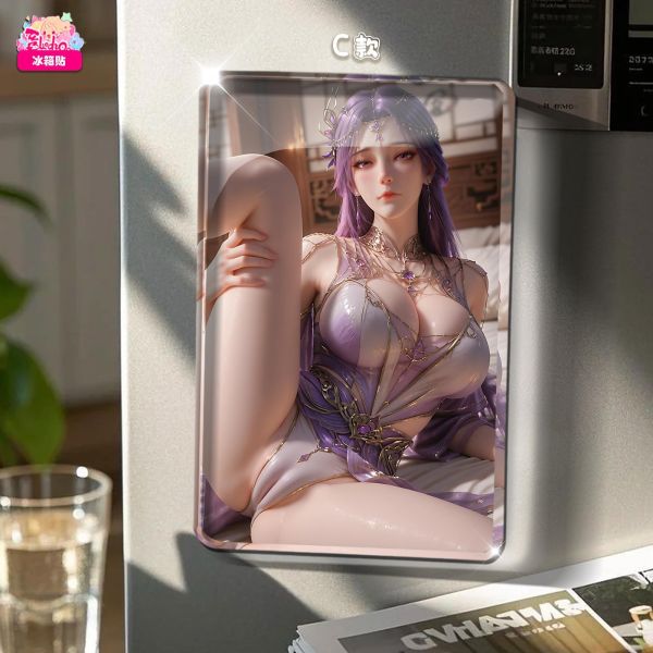 【海外代購】阿喵畫社 動畫冰箱貼第七十彈完美世界雲曦 純享版高透壓克力磁吸冰箱貼 