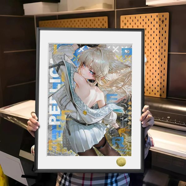 【海外代購】皇呱 《露背銀狐少女》明日方舟：終末地佩麗卡裝飾畫 午睡毯 地毯 