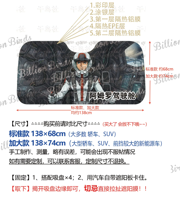 【海外代購】千鳥社《汽車前擋遮陽-阿姆羅駕駛艙》 