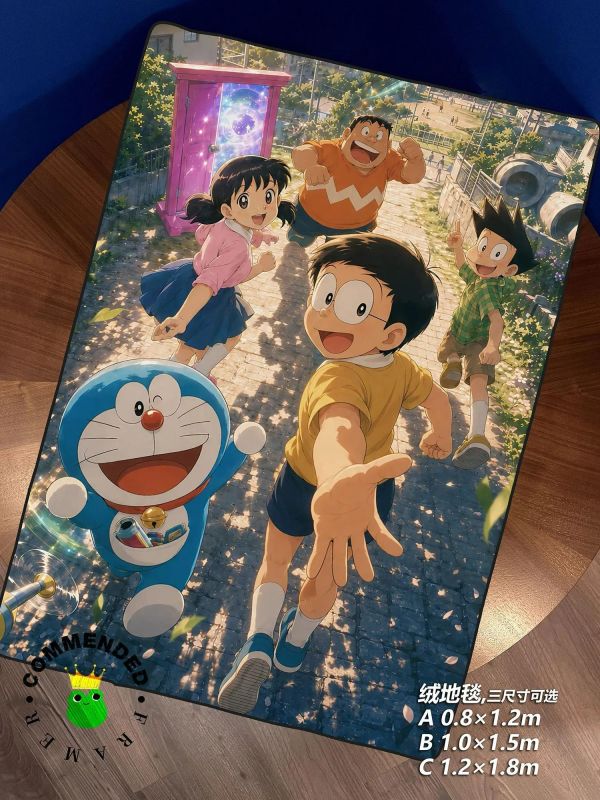 【海外代購】皇呱  《大雄童年夥伴們》哆啦A夢裝飾畫 午睡毯 地毯 