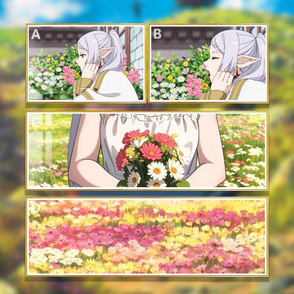 【海外代購】阿喵畫社 花海 芙莉蓮套裝 超清裝飾畫 床頭地墊 