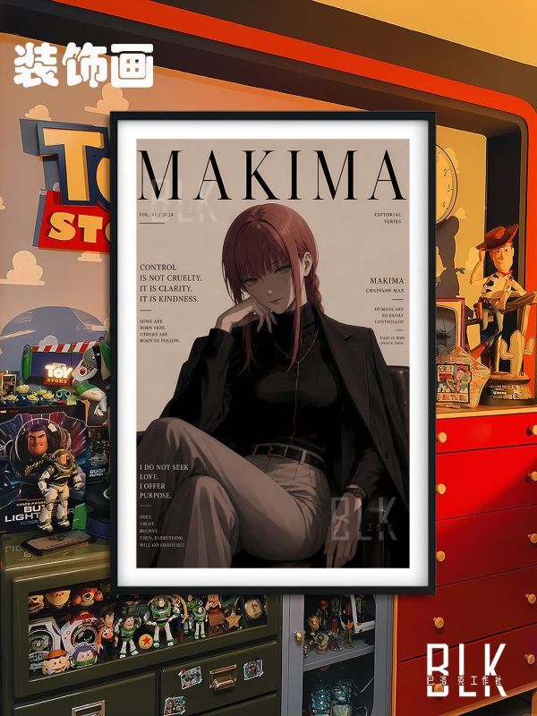 【海外代購】巴洛克 《雜誌瑪奇瑪》Chainsaw Man電鋸人蕾塞篇電次帕瓦動畫裝飾畫冰箱貼 