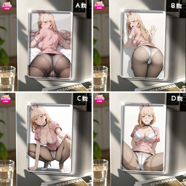 【海外代購】阿喵畫社 鏈鋸人 動漫冰箱貼第四十五彈鏈鋸人帕瓦 高透壓克力磁吸冰箱貼 