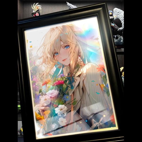 【海外代購】阿喵畫社 花海 薇爾莉特 彩虹膜書桌櫃子手辦展架背景裝飾 