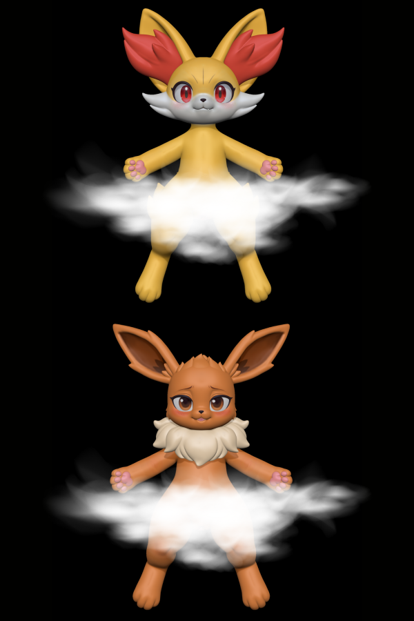 【預定】靈魔 火狐玩偶 伊布玩偶 