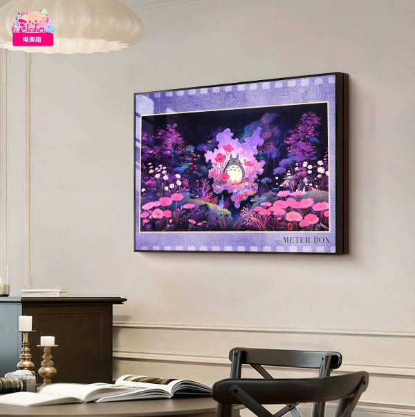【海外代購】阿喵畫社 花海 龍貓電錶箱 8k功能電錶箱裝飾畫 