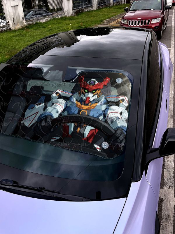 【海外代購】千鳥社 《汽車前擋遮陽 鋼彈GQUUUUUX》 二次元汽車遮陽防曬前擋開車機動戰士Gundam高達GQuuuuuuX 