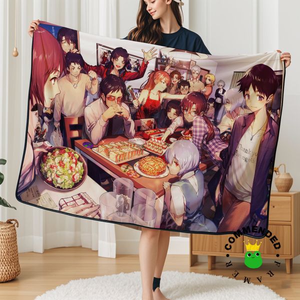 【海外代購】皇呱 《EVA全員聚餐》新世紀福音戰士EVA全員聚餐碇真嗣綾波麗明日香週邊裝飾畫 