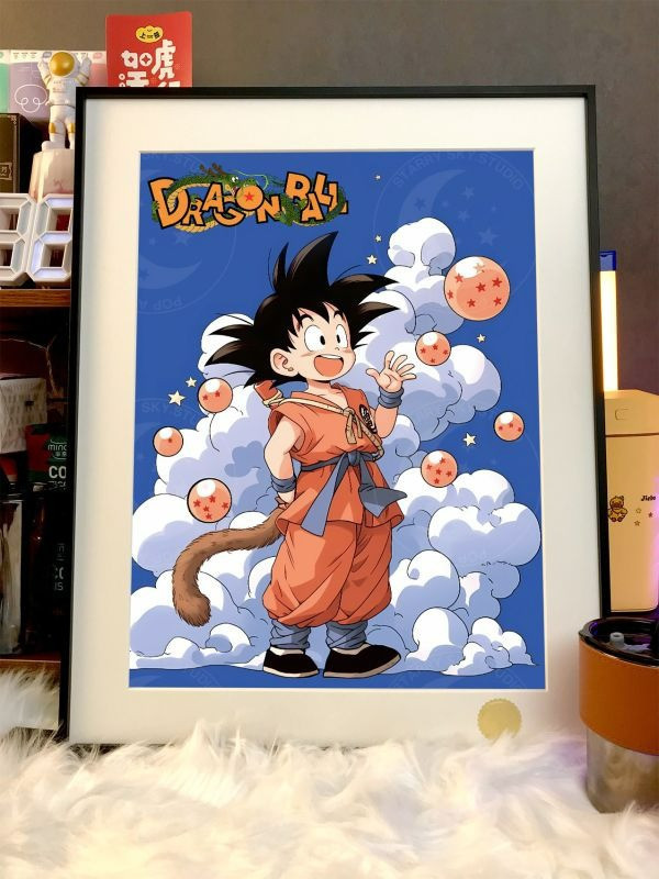 【海外代購】星空《悟空龍珠》七龍珠卡卡羅特超級賽亞人Goku裝飾畫 