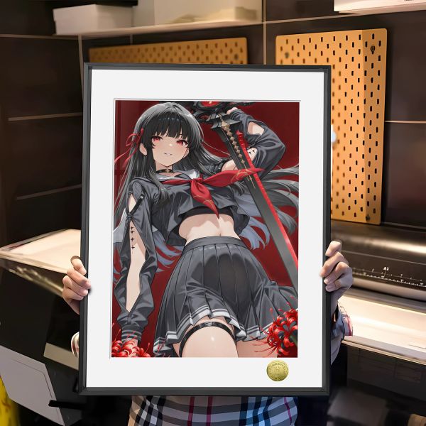 【海外代購】皇呱 鳴潮星炬學院JK劍客朽葉千咲週邊裝飾畫 午睡毯 地毯