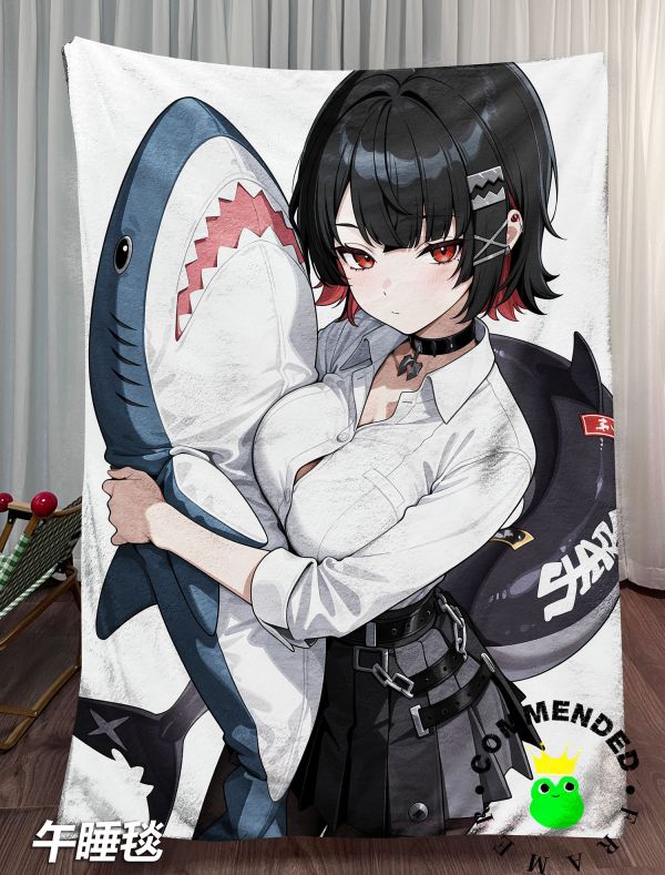 【海外代購】皇呱 《可愛萌妹艾蓮‧喬第二彈》 絕區零鯊魚女僕可愛萌妹艾蓮‧喬週邊裝飾畫 午睡毯 地毯 