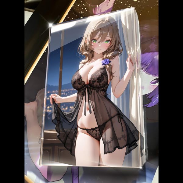 【海外代購】阿喵畫社 第六十四彈動漫卡磚原神 黑紗亞克力加厚紀念收藏磚 