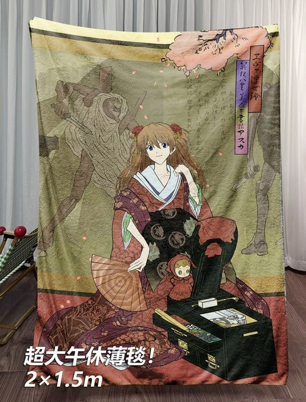 【海外代購】千鳥社 《明日香 浮世繪》EVA新世紀福音戰士午睡毯地毯裝飾畫 