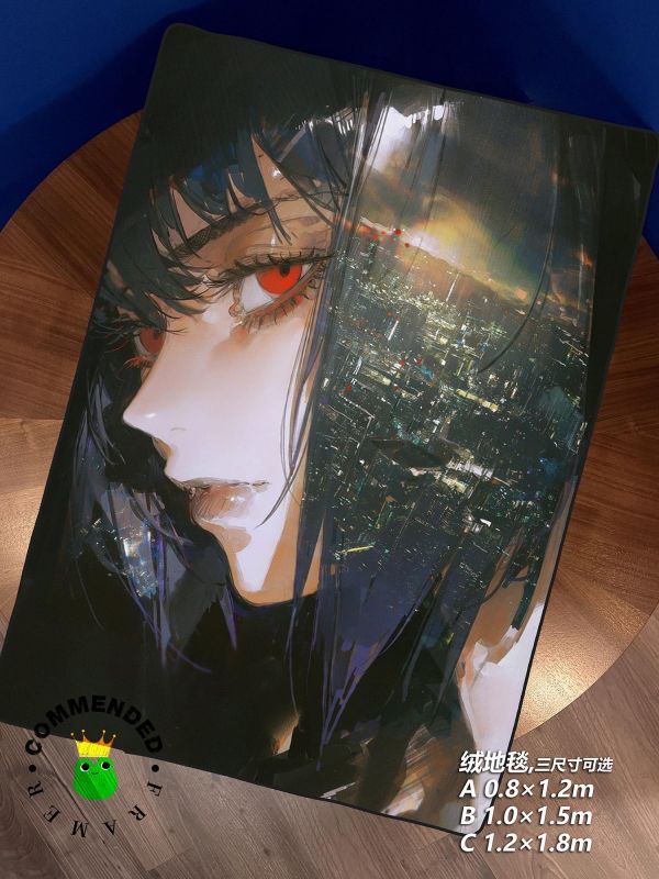 【海外代購】皇呱 《幻影都市的素子》 攻殼機動隊草薙素子同人周邊裝飾畫 午睡毯  地毯 