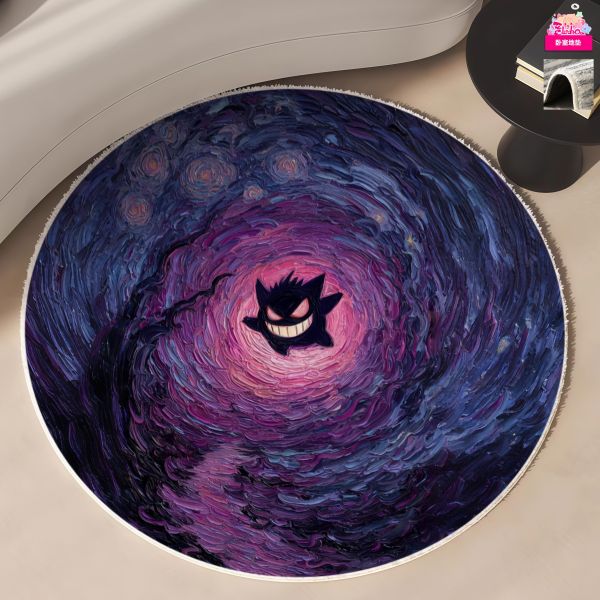 【海外代購】阿喵畫社 寶可夢 梵谷星空耿鬼 耀夜版 新品異形套組裝飾畫 發光滑鼠墊 客廳地墊 臥室地墊 
