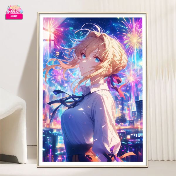 【海外代購】阿喵畫社 煙火 薇爾莉特 超清裝飾畫 