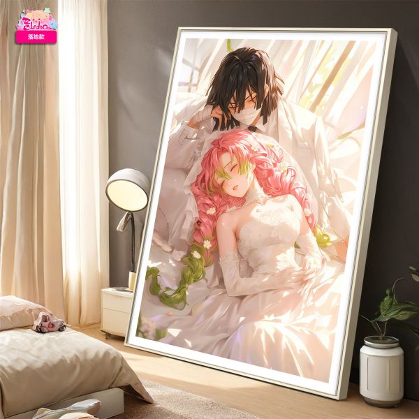 【海外代購】阿喵畫社《鬼滅之刃》婚紗 蛇戀柱 8k超清裝飾畫 