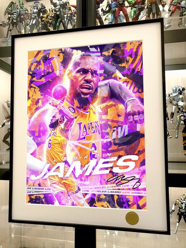 【海外代購】星空 《籃球皇帝詹姆斯》nba勒布朗詹姆斯LBJ洛杉磯湖人裝飾畫 
