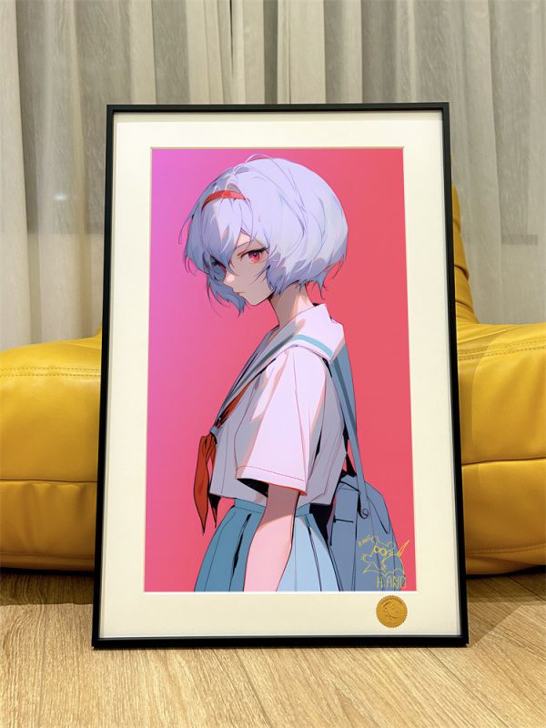 【海外代購】星空 校服綾波麗裝飾畫 
