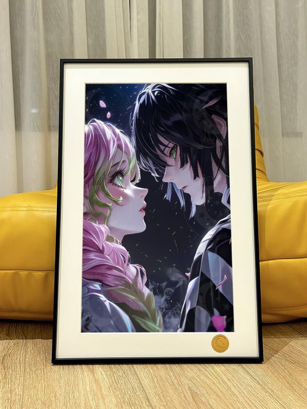 【海外代購】星空 《戀柱蛇柱》鬼滅之刃無限城篇甘露寺蜜璃伊黑小芭內炭治郎猗窩座動漫裝飾畫 