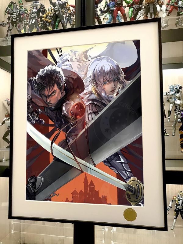 【海外代購】星空《雙刀戰士》劍風傳奇裝飾畫 