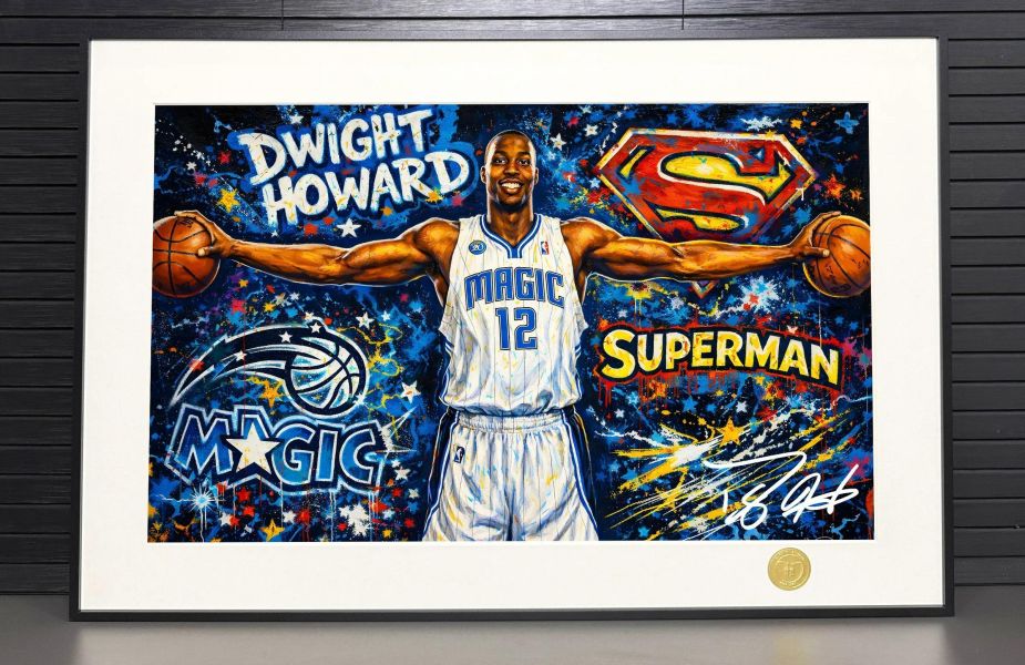 【海外代購】H2 《德懷特霍華德》NBA魔獸魔術隊裝飾畫 