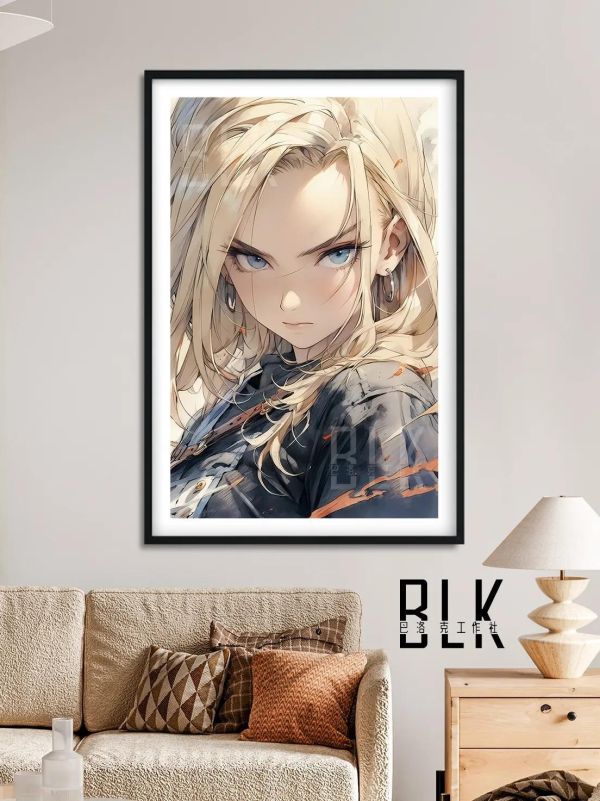 【海外代購】巴洛克 《帥氣18號》拉姿麗七龍珠人造人裝飾畫冰箱貼 