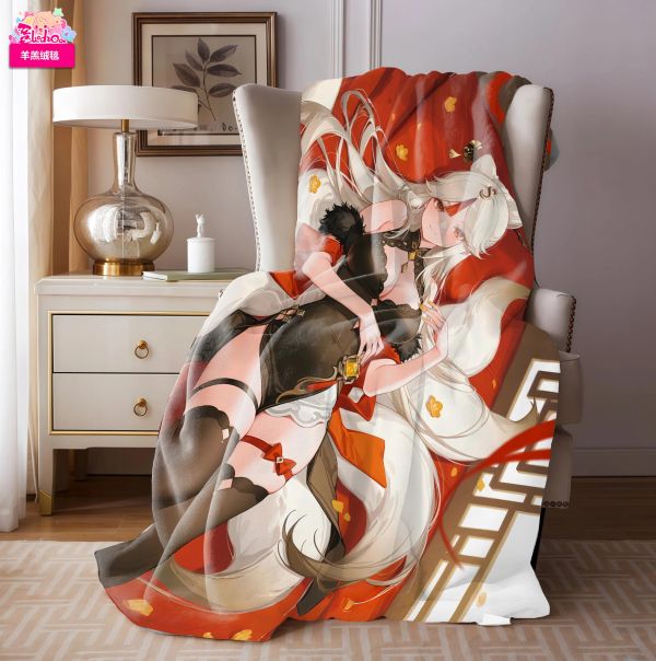 【海外代購】阿喵畫社 新春賜福 凝光 8k主題高清裝飾畫 羊羔絨毯 床頭地墊 冰箱貼 