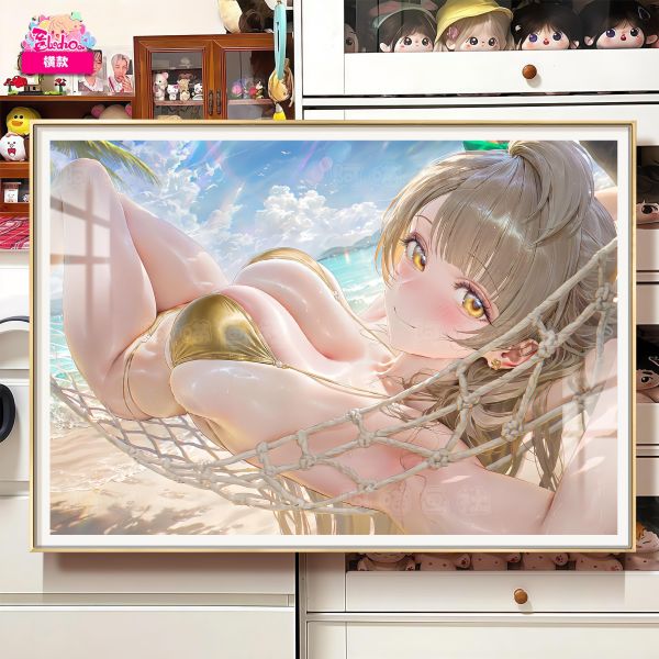 【海外代購】阿喵畫社 海風吹吹 南小鳥 新品12K超清主題裝飾畫 透明卡磚 冰箱貼 