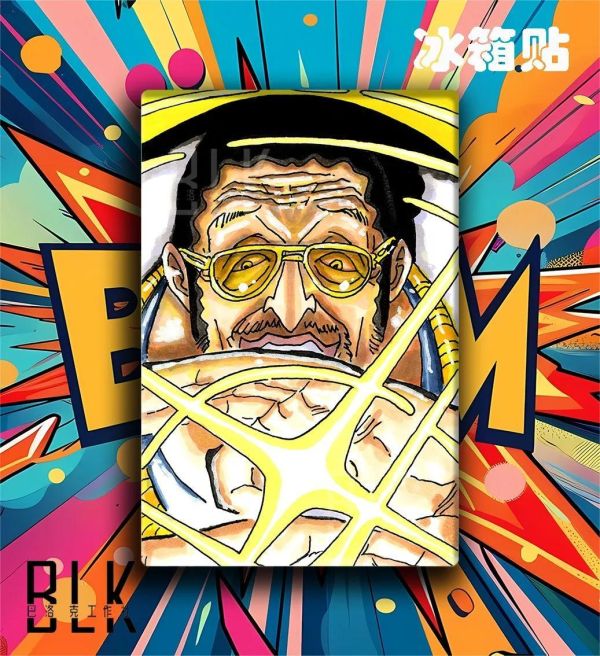 【海外代購】巴洛克 《海軍三大將》海賊王裝飾畫冰箱貼 