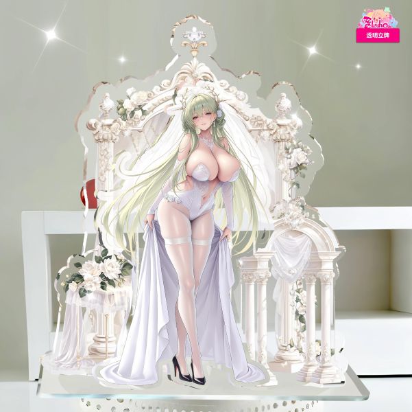 【海外代購】阿喵畫社 立牌第十七彈婚紗碧藍航線那不勒斯/聖路易斯/黛朵/勝 利 25cm大型四層背景亞克力立牌 