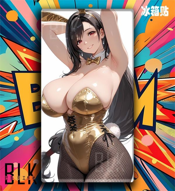 【海外代購】巴洛克 《兔女郎蒂法》愛麗絲克勞德最終幻想tifa遊戲動漫裝飾畫冰箱貼 