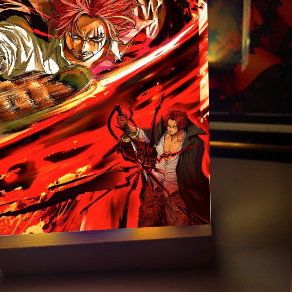 【海外代購】阿喵畫社 紅髮 神避斬 1.9cm發光手辦架展示磚 