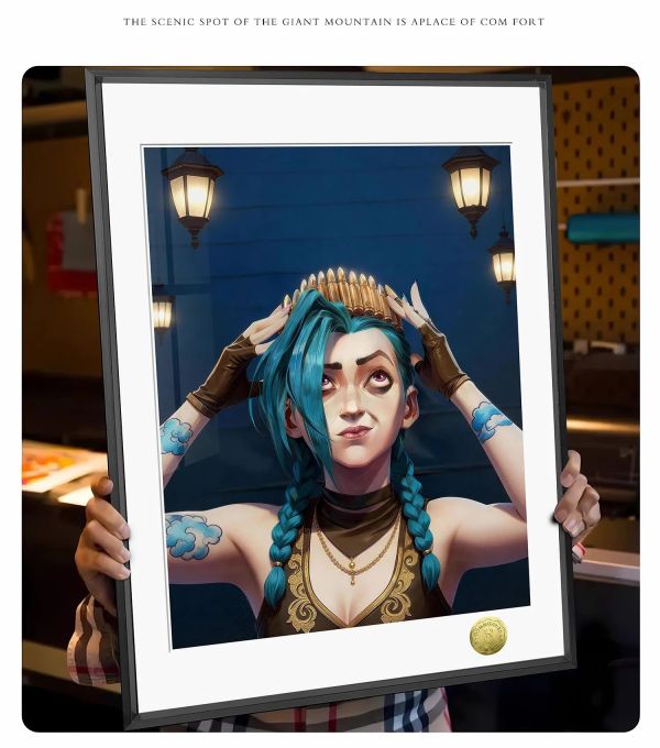 【海外代購】皇呱 《金克絲暗夜彈冠》雙城之戰裝飾畫 午睡毯  地毯 