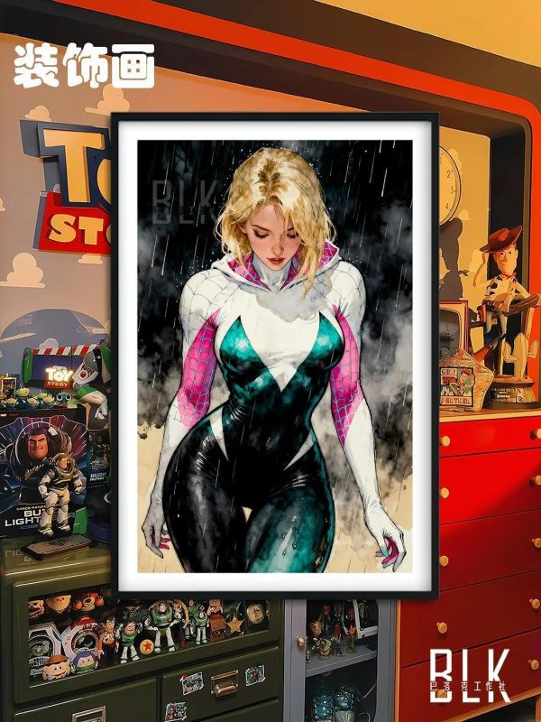 【海外代購】巴洛克 《雨夜格溫》漫威復仇者聯盟裝飾畫冰箱貼 