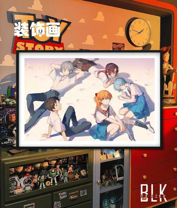 【海外代購】巴洛克 《EVA五小隻》新世紀福音戰士EVA裝飾畫冰箱貼 