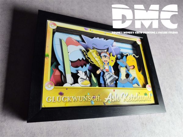 【海外代購】【33*24CM】醉猴組 世界冠軍 立體裝飾畫 01 