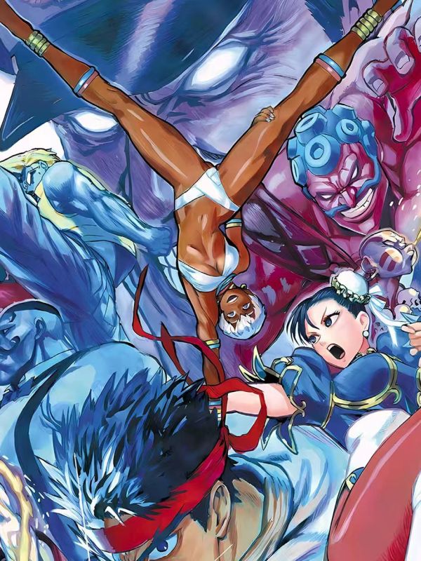 【海外代購】星空 《街頭霸王Capcom春麗隆肯布蘭卡維加本田本田動漫二次元裝飾畫 