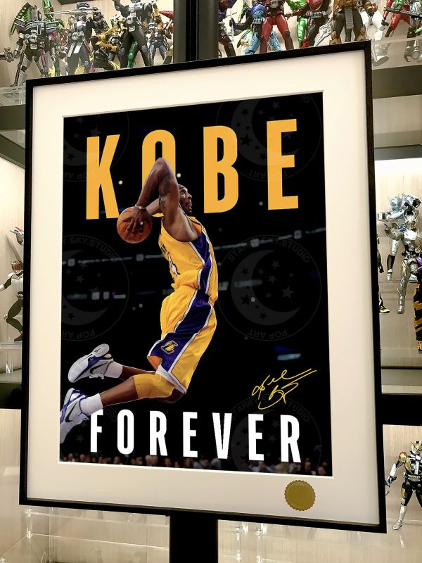 【海外代購】星空 《科比Forever》黑曼巴kobe科比布萊恩NBA洛杉磯湖人隊裝飾畫 