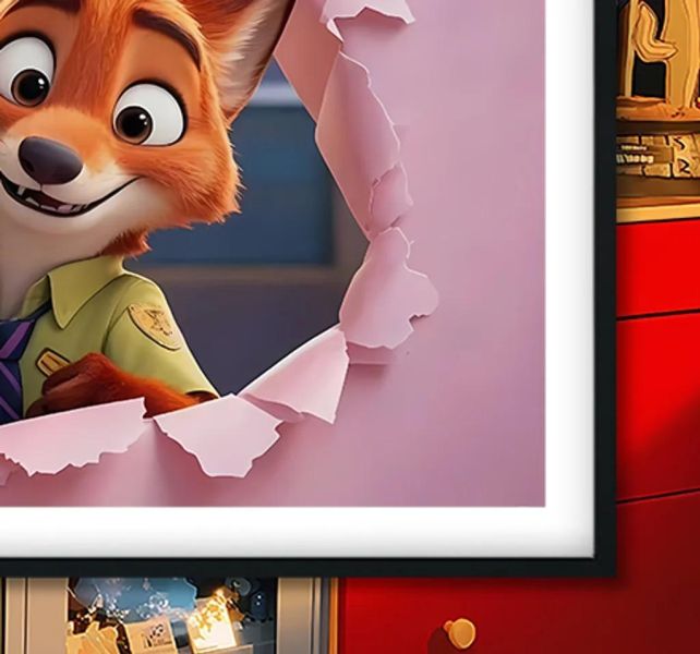 【海外代購】巴洛克 《粉色動物城》Zootopia2裝飾畫冰箱貼 