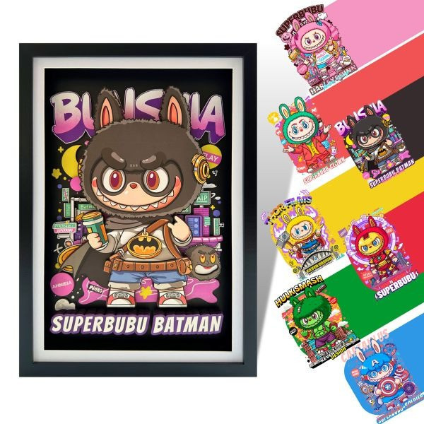 【海外代購】凹凸Panda KEVEN DESIGN SuperBubu超級英雄系列 手作紙藝立體裝飾掛畫 