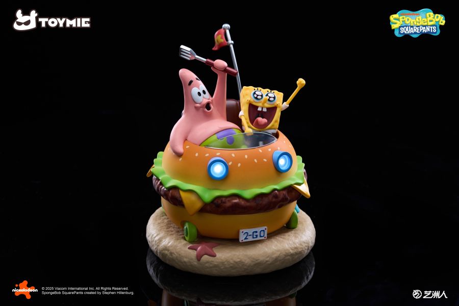 【海外代購】TOYMIE玩伴 海綿寶寶 正版授權 蟹堡飛車磁浮夜燈 