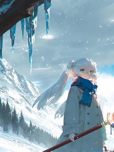 【海外代購】巴洛克 《雪地芙莉蓮》Himmel葬送的芙莉蓮Frieren菲倫動漫裝飾畫冰箱貼 