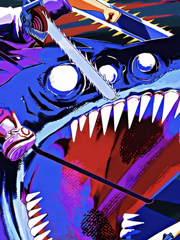 【海外代購】星空 《電次vs蕾塞》Chainsaw Man電鋸人Reze瑪奇瑪早川秋電次鏈鋸人動漫裝飾畫 