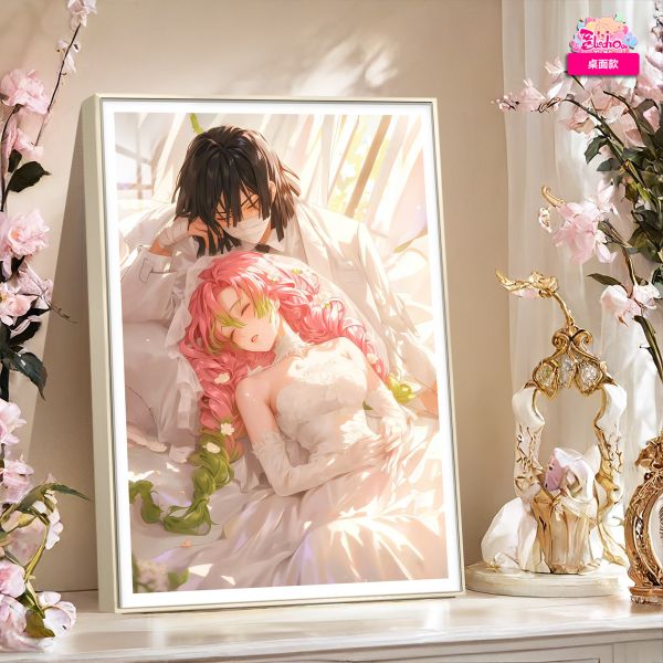 【海外代購】阿喵畫社《鬼滅之刃》婚紗 蛇戀柱 8k超清裝飾畫 