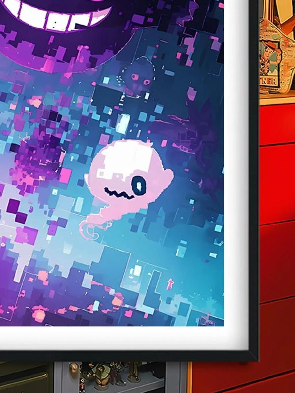 【海外代購】巴洛克《像素化耿鬼》Gengar寶可夢裝飾畫冰箱貼 
