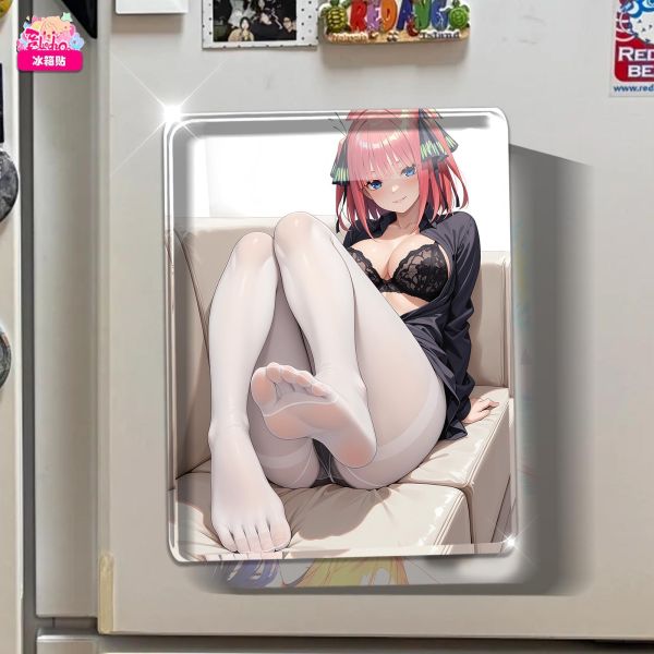 【海外代購】阿喵畫社 動漫冰箱貼第八十五彈五等分新娘白絲系列 高透壓克力磁吸冰箱貼 