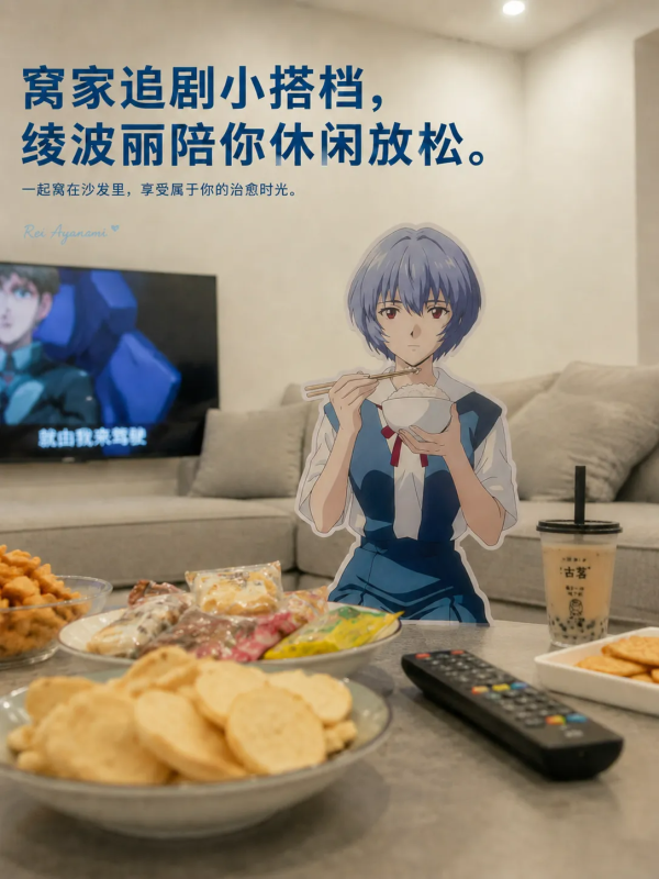 【海外代購】千鳥社 《綾波麗吃飯 立牌》 